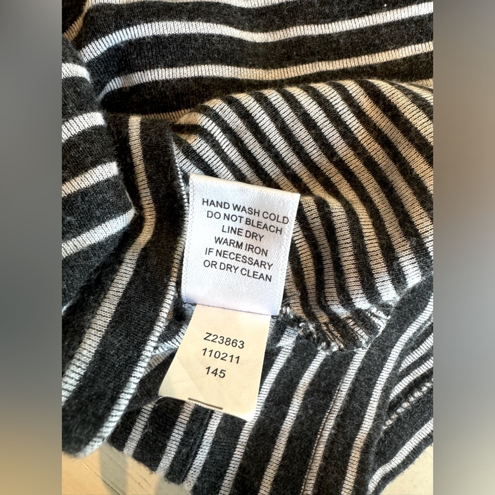 Striped Hooded Pullover Hi-Low Hem & Kangaroo Pocket - Size S - Picture 14 of 14